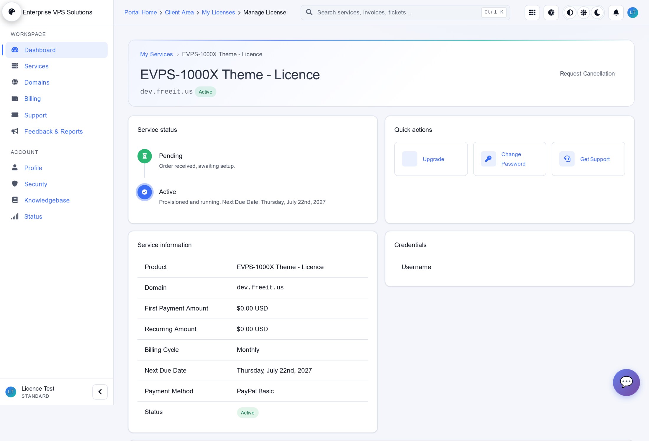 Manage a service