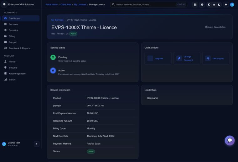 Manage a service page