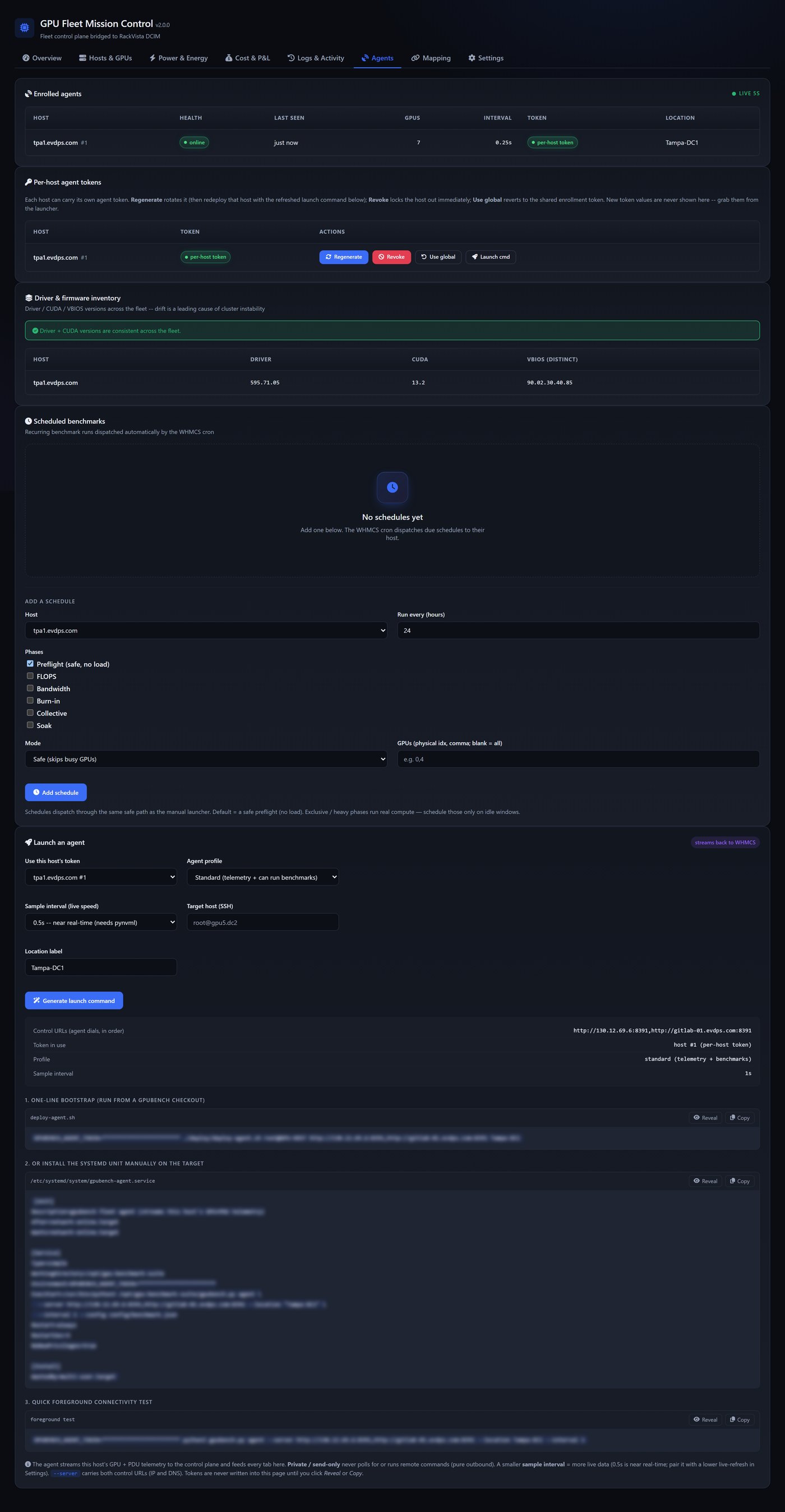 Agents console